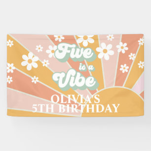 Banderoles Retro Sunshine FIVE est une ambiance Daisy Anniver