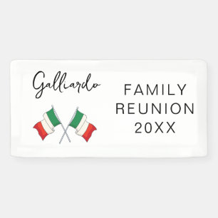 Banderoles Réunion de famille au drapeau italien