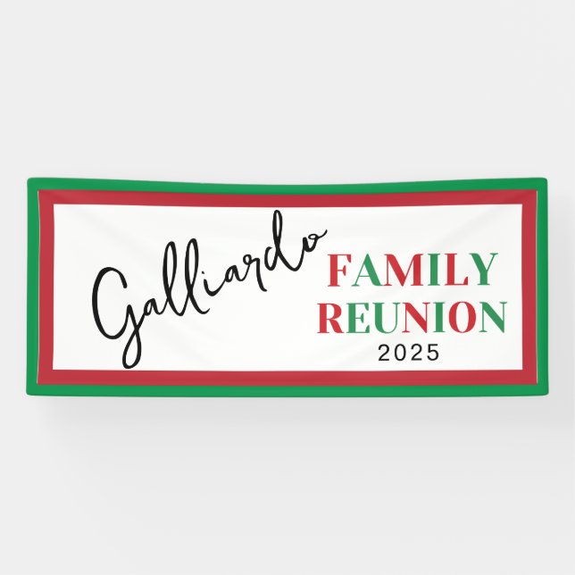 Banderoles Réunion de famille Italian Colors  (Horizontal)