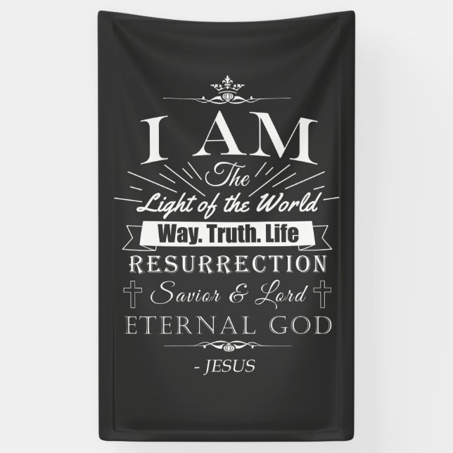 Banderoles Revendications bibliques Extraordinaires de Jésus  (Vertical)