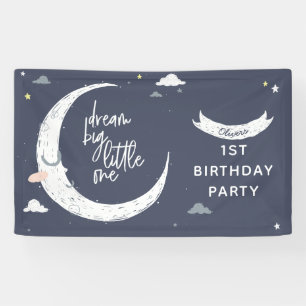 Banderoles Rêver grand petit un 1er anniversaire fête