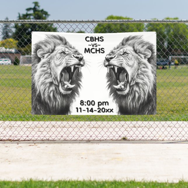 Banderoles Roar of the Lion Custom Text Images (Insitu)