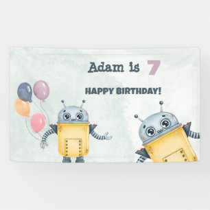 Banderoles Robot Anniversaire