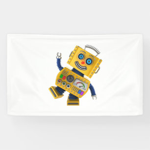 Banderoles Robot jaune maladroit de jouet