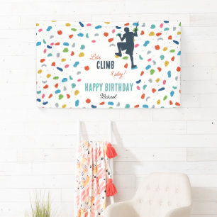 Banderoles Rock Escalade mignonne Anniversaire de enfant Part