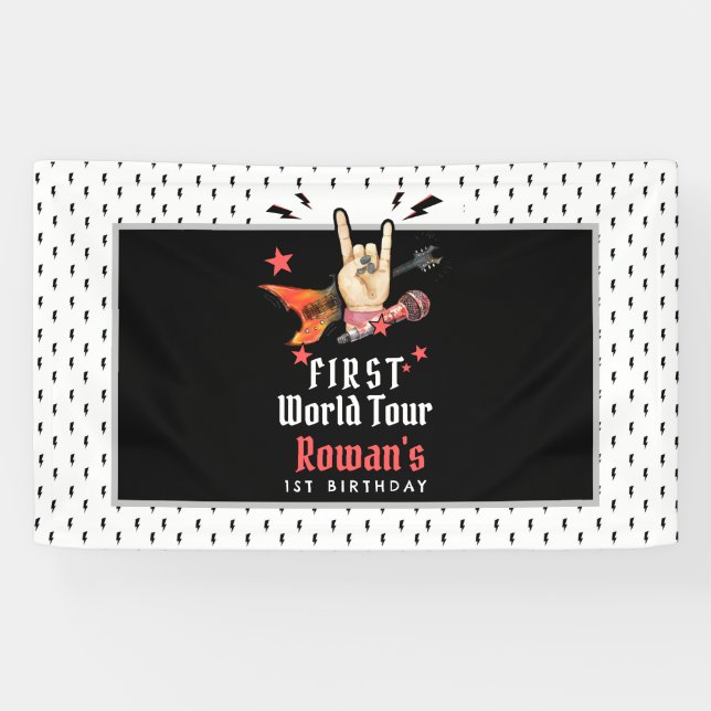 Banderoles Rockstar Punk Cool Premier Anniversaire (Horizontal)