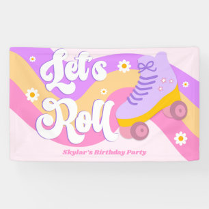 Banderoles Roll Roller Patinage Patinage Anniversaire
