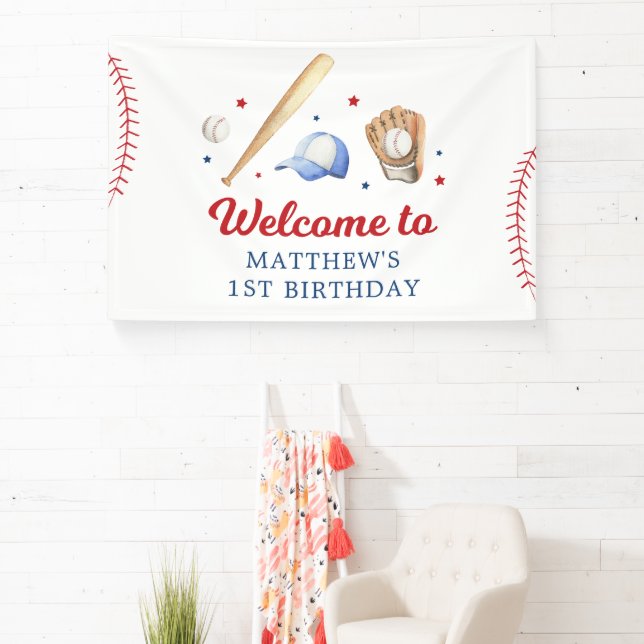 Banderoles Rookie de baseball de l'année Premier anniversaire (Insitu)