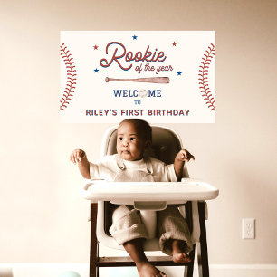 Banderoles Rookie de l'année Premier anniversaire Bienvenue