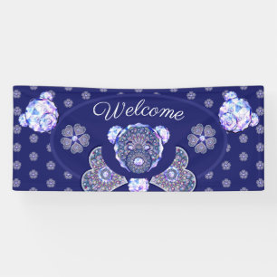Banderoles Rosace bleu ou rouge pour bébé&enfant