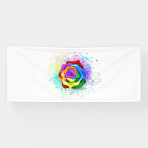 Banderoles Rose arc-en-ciel coloré