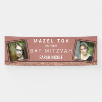Rose bat mitzvah Gold Mazel Tov Ajouter votre phot