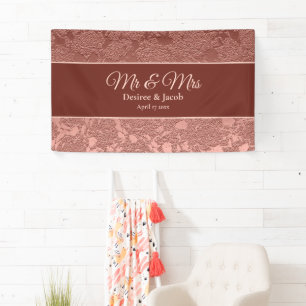 Banderoles Rose Gold Elegant Photo Booth Mariage