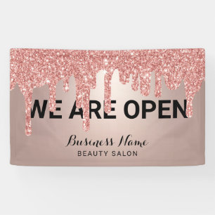 Banderoles Rose Gold Parties scintillant Drives Beauté Salon 