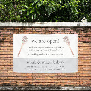 Banderoles Rose Gold Whisk Boulangerie d'affaires réouverture