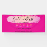Rose Pâle Aquarelle & Géométrique Moderne Doré Chi