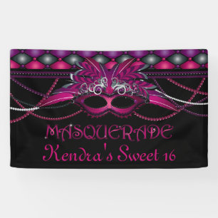 Banderoles Rose, partie de mascarade