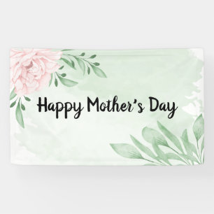 Banderoles Rose Rose Eucalyptus Feuille Folio Fête des mère