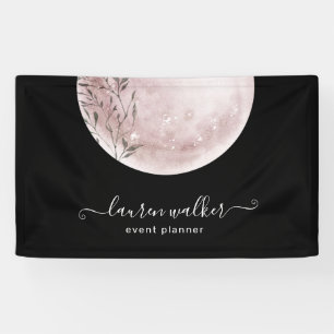 Banderoles rose vif pleine lune élégant