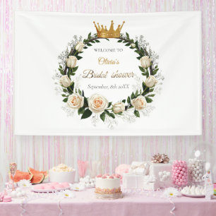 Banderoles Roses blanches et souffle du bébé
