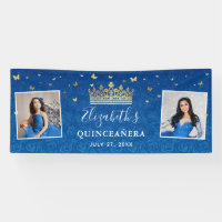Roses Bleu Royal Or 2 Photo Anniversaire Quinceane