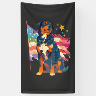 Banderoles Rottweiler patriotique avec art de drapeau américa