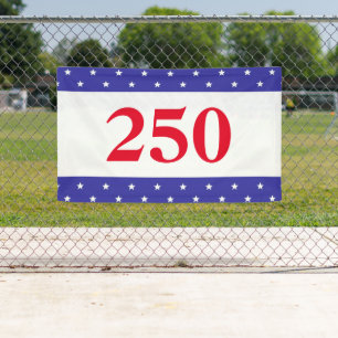 Banderoles Rouge Blanc & Bleu Patriotique 250 Bouton