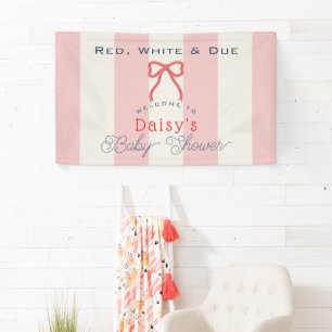 Banderoles Rouge Blanc & Due Arc Ruban Rayures Fille Baby Sho