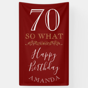 Banderoles Rouge Élégant 70 Et alors Citation Drôle 70e Anniv
