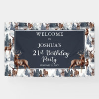 Roustique Woodsy Deer | Fête du 21e anniversaire d
