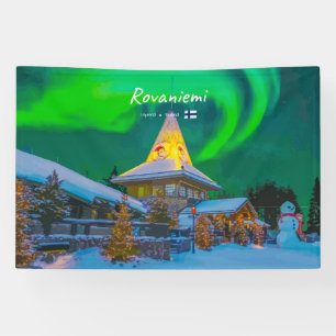 Banderoles Rovaniemi, Finlande - Aurore magique