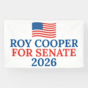Banderoles Roy Cooper au Sénat Élection 2026