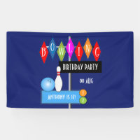 Royal Blue Retro Bowling fête d'anniversaire