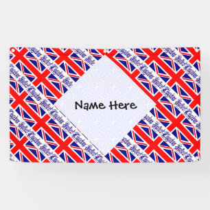 Banderoles Royaume-Uni Drapeau britannique personnalisé avec