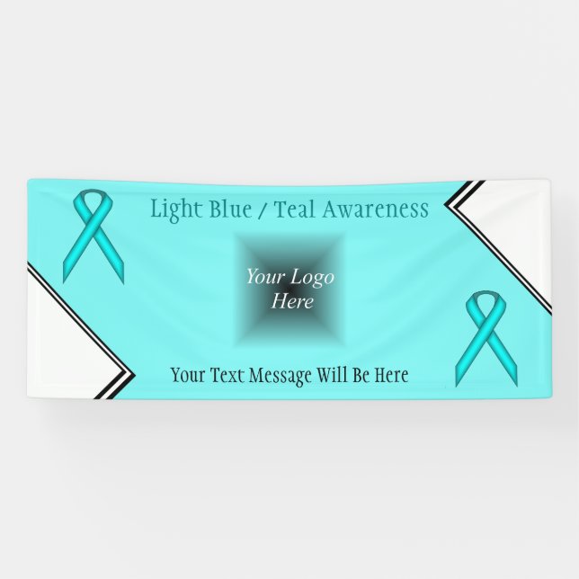 Banderoles Ruban bleu/Turquoise standard par Kenneth Yoncich (Horizontal)