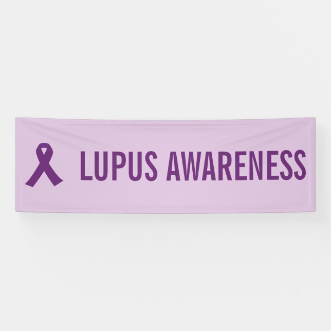 Banderoles Ruban de sensibilisation Lupus pourpre (Horizontal)