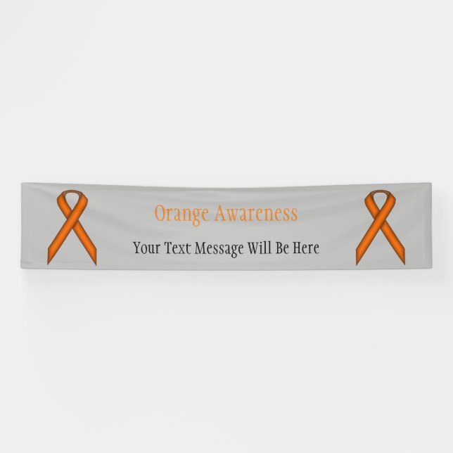 Banderoles Ruban orange standard par Kenneth Yoncich (Horizontal)
