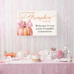 Banderoles Ruban petit Baby shower Citrouille - Salem romanti