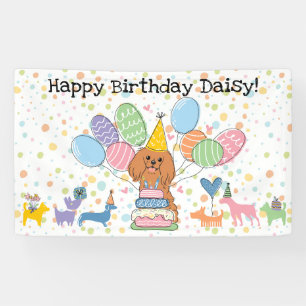Banderoles Ruby Cavalier King Charles Spaniel Anniversaire