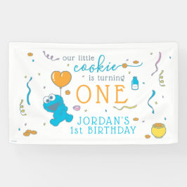 Banderoles Rue Sésame | Cookie Monster 1er anniversaire