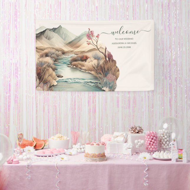 Banderoles Russe Boho Watercolor Mariage (Fête)