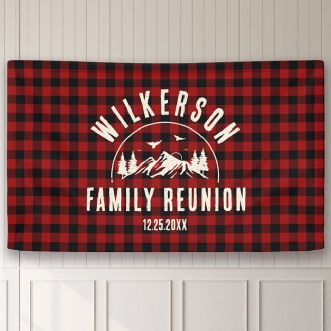 Banderoles Russe Cabine de réunion familiale Retro Rouge Plai (Créateur téléchargé)