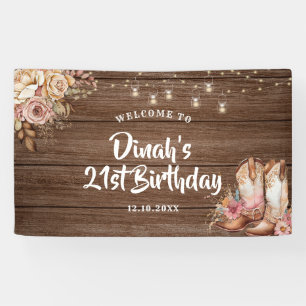 Banderoles Russe Campagne Bottes Cowgirl Anniversaire Grand