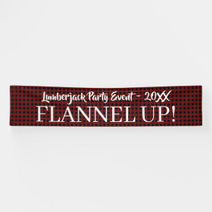 Banderoles Russe Lumberjack Plaid Typographie Événement Perso