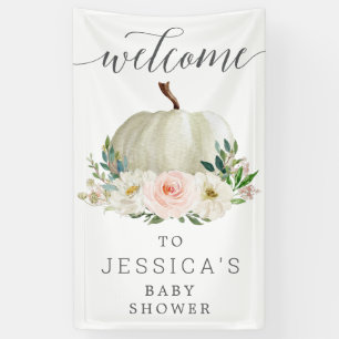 Banderoles Rustic Fall Floral Citrouille Vinyl Anniversaire B