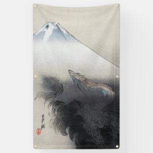 Banderoles Ryu Shoten : Dragon éblouissant sur Fuji, Japon