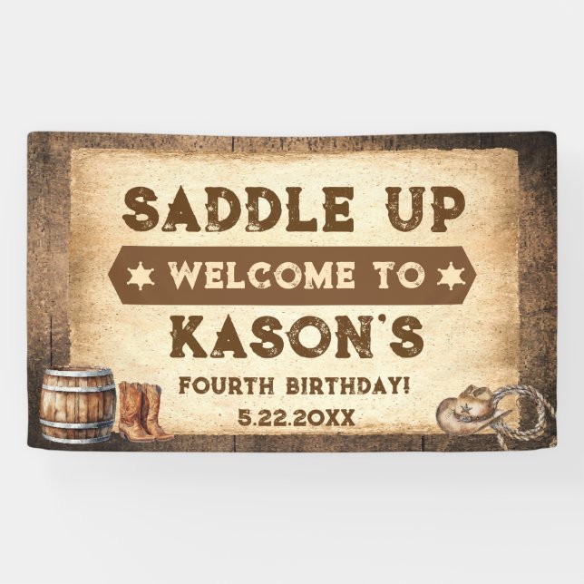 Banderoles Saddup Country Western Cowboy (Horizontal)