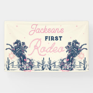 Banderoles Saddup First Rodeo Cowboy fête d'anniversaire
