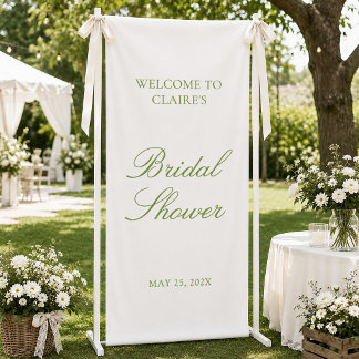 Banderoles Sage Script Mariage Bienvenue Enterrement de Vie d