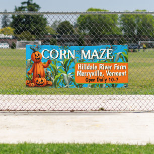 Banderoles Saison automnale Maze de Corn Ferme Symbole d'amus